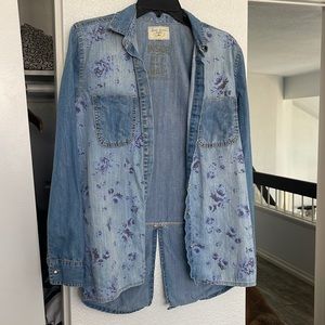 Denim buttoned down blouse
